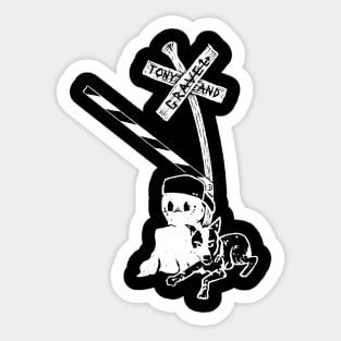 ghost and gravel Sticker